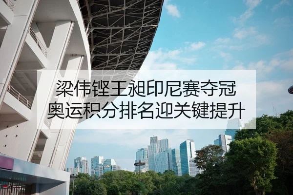 梁伟铿王昶印尼赛夺冠 奥运积分排名迎关键提升